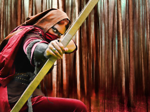 Картинка разное cosplay+ косплей девушка фон взгляд лук стрела