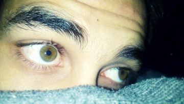обоя разное, глаза, зеленые