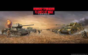 обоя видео игры, flames of war, flames, of, war, стратегия, игра