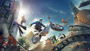 Картинка видео+игры ---другое trials rising дома экстрим мотоциклы башня
