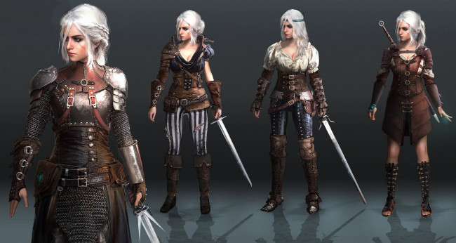 Обои картинки фото видео игры, the witcher 3,  wild hunt, девушка, фон, униформа