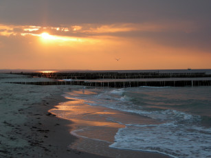 Картинка германия побережье балтики природа море закат берег