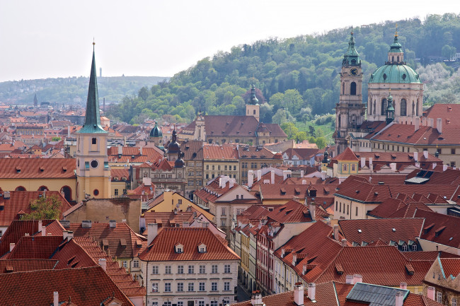 Обои картинки фото prague, czech, republic, города, прага, Чехия, здания, крыши, панорама