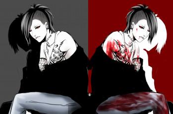 Картинка разное арты парень кровь ута арт токийский гуль тату