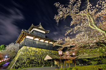 Картинка города замки+Японии замок парк