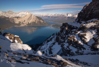 Картинка природа реки озера озеро снег острова скалы горы