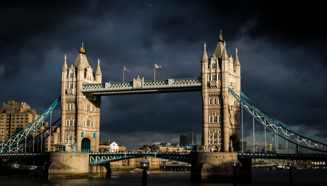 Обои картинки фото города, лондон , великобритания, london, tower, bridge, sunshine