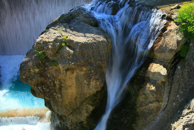 Обои картинки фото природа, водопады, вода, водопад, камни