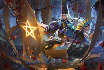 Картинка аниме onmyouji oriental asian asiatic japanese powerful foret mahou tree power anime star