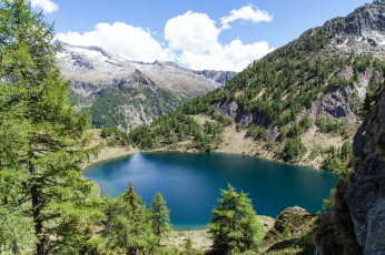 Картинка природа реки озера озеро деревья горы