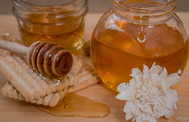Обои картинки фото еда, мёд,  варенье,  повидло,  джем, банка, цветок, мед