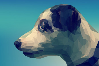 Картинка векторная+графика животные+ animals собака взгляд фон