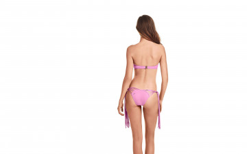 Картинка девушки josephine+skriver розовый спина купальник шатенка модель