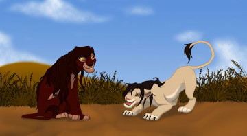 Картинка рисованные животные сказочные мифические львы