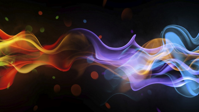 Обои картинки фото 3д графика, абстракция , abstract, дым, цвета, блики