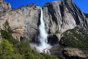 Картинка природа водопады национальный парк йосемити yosemite national park сша камни скалы горы калифорния