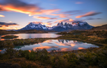 Картинка природа реки озера патагония Чили южная америка горы анды