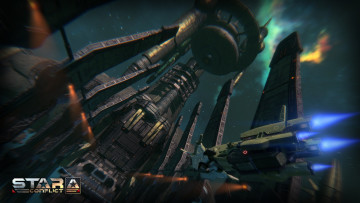 Картинка видео+игры star+conflict город вселенная полет космический корабль