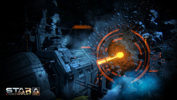 Картинка видео+игры star+conflict метеориты космический корабль