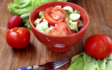 Картинка еда салаты +закуски редис яйца помидоры овощи салат