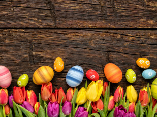 Картинка праздничные пасха яйцо тюльпаны