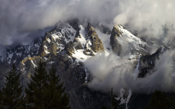 Картинка природа горы снег grand teton national park