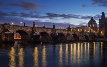 Картинка города прага+ Чехия влтава карлов мост