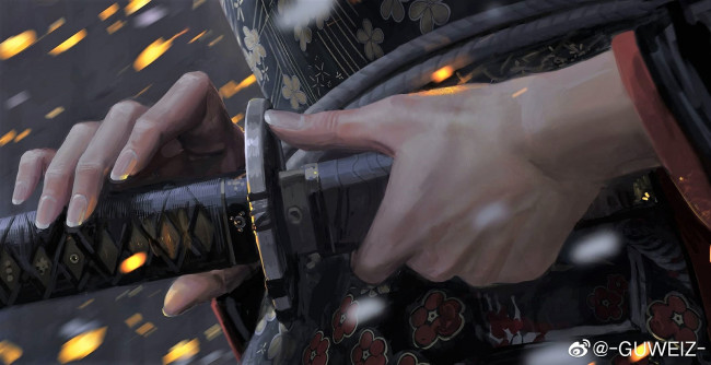 Обои картинки фото фэнтези, _guweiz, руки, меч