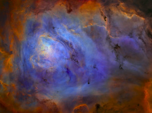Картинка голубая лагуна космос галактики туманности