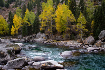 Картинка природа реки озера лес река осень камни