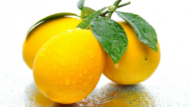 Обои картинки фото еда, цитрусы, лимоны, капли