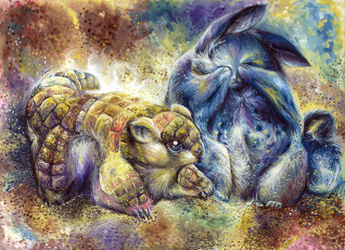 Картинка рисованные животные сказочные мифические рисунок