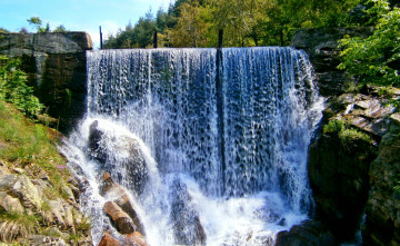Картинка природа водопады водопад обрыв река
