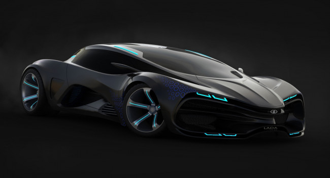 Обои картинки фото lada raven concept 2015, автомобили, 3д, lada, raven, concept, 2015, supercar