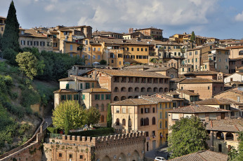 Картинка города -+здания +дома тоскана сиена панорама здания дома италия