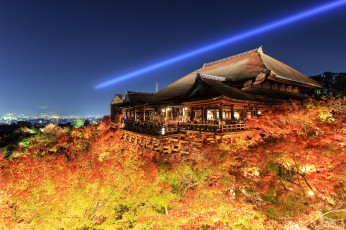 Картинка kiyomizu-dera+kyoto города киото+ Япония простор