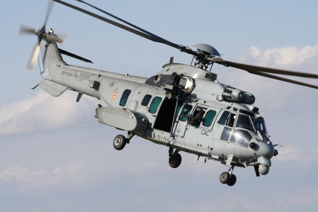 Обои картинки фото eurocopter ec, 725 super cougar, авиация, вертолёты, вертушка