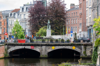 Картинка города гент+ бельгия канал мост