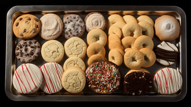 Обои картинки фото еда, пирожные,  кексы,  печенье, печенье, лакомство, ассорти