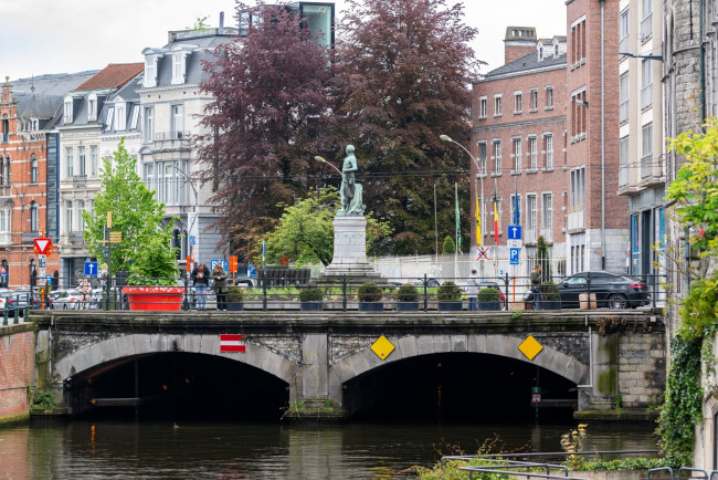 Обои картинки фото города, гент , бельгия, канал, мост