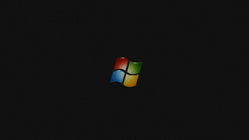 обоя компьютеры, windows, xp, тёмный, логотип