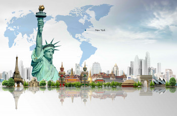 Картинка разное компьютерный дизайн new york статуя свободы