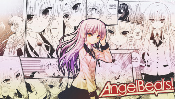 Картинка аниме angel+beats фон взгляд девушка
