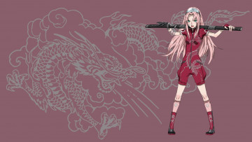 Картинка аниме naruto дракон фон меч haruno sakura сакура shippuden