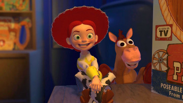 Картинка мультфильмы toy+story+2 морда игрушка лошадь шляпа девушка