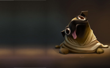 Картинка рисованное минимализм арт собачка настроение
