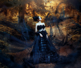 Картинка девушки -unsort+ креатив лес black swan aileen zygier ronny garcia модель платье стиль