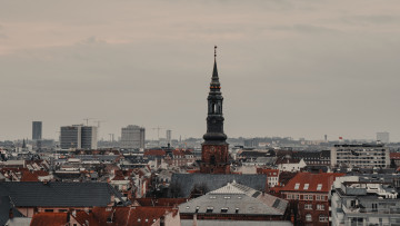 обоя города, копенгаген , дания, копенгаген, здания, крыши, панорама, столица