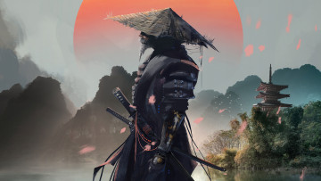 Картинка фэнтези люди самурай