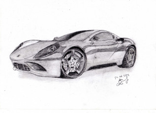 Картинка ferrari dino concept автомобили рисованные злобин сергей